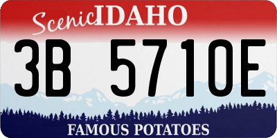 ID license plate 3B5710E