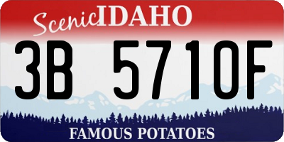 ID license plate 3B5710F