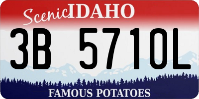 ID license plate 3B5710L