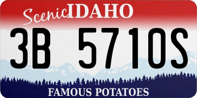 ID license plate 3B5710S