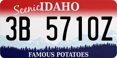 ID license plate 3B5710Z