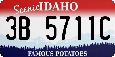 ID license plate 3B5711C