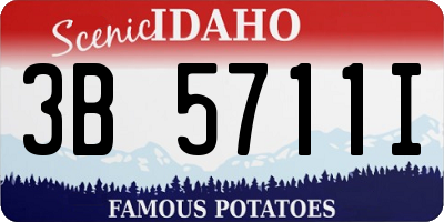 ID license plate 3B5711I