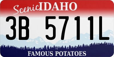 ID license plate 3B5711L