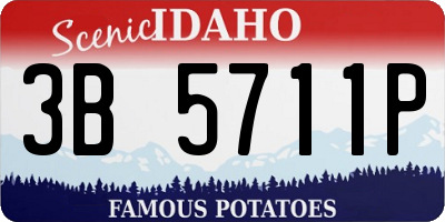 ID license plate 3B5711P
