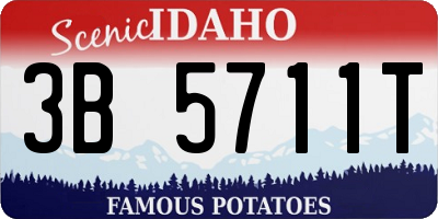 ID license plate 3B5711T