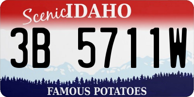 ID license plate 3B5711W