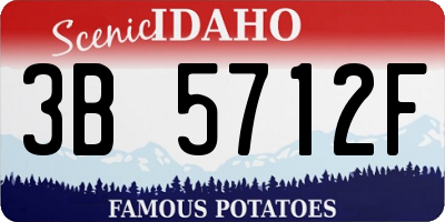 ID license plate 3B5712F