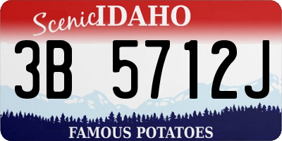 ID license plate 3B5712J