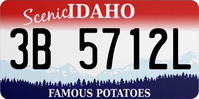 ID license plate 3B5712L