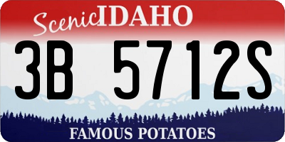 ID license plate 3B5712S