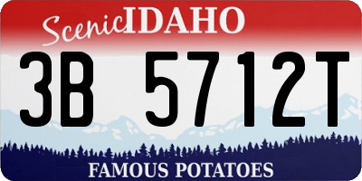 ID license plate 3B5712T