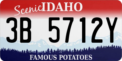 ID license plate 3B5712Y