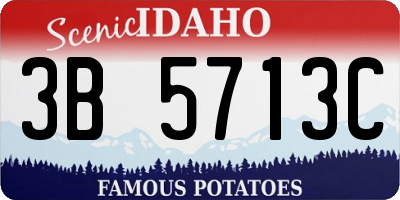 ID license plate 3B5713C