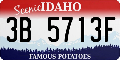 ID license plate 3B5713F