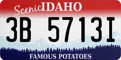 ID license plate 3B5713I