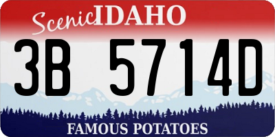 ID license plate 3B5714D