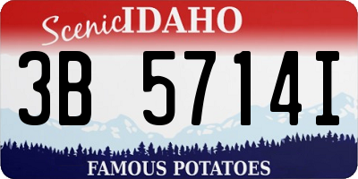 ID license plate 3B5714I