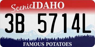 ID license plate 3B5714L