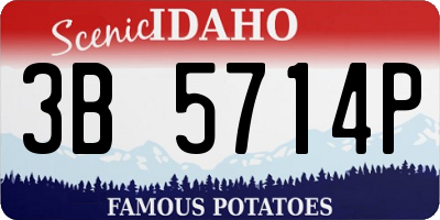 ID license plate 3B5714P