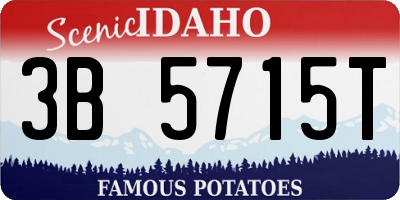 ID license plate 3B5715T
