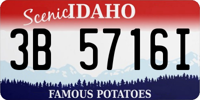 ID license plate 3B5716I