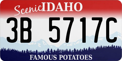 ID license plate 3B5717C