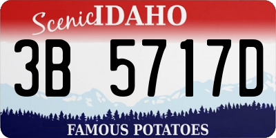 ID license plate 3B5717D
