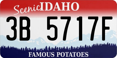 ID license plate 3B5717F