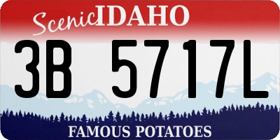 ID license plate 3B5717L