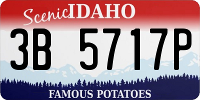 ID license plate 3B5717P