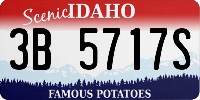 ID license plate 3B5717S