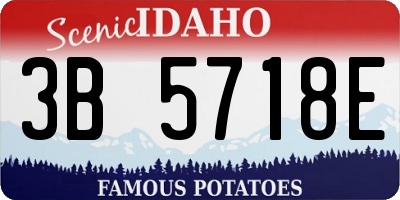 ID license plate 3B5718E
