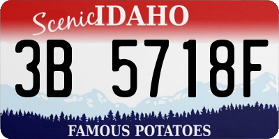ID license plate 3B5718F