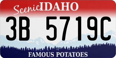ID license plate 3B5719C