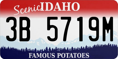 ID license plate 3B5719M