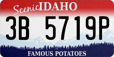 ID license plate 3B5719P