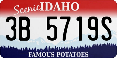 ID license plate 3B5719S
