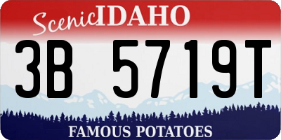 ID license plate 3B5719T
