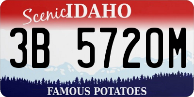 ID license plate 3B5720M
