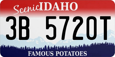 ID license plate 3B5720T