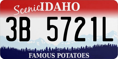 ID license plate 3B5721L