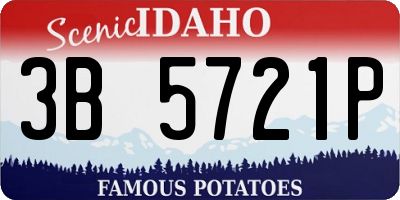 ID license plate 3B5721P