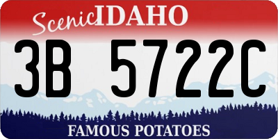 ID license plate 3B5722C
