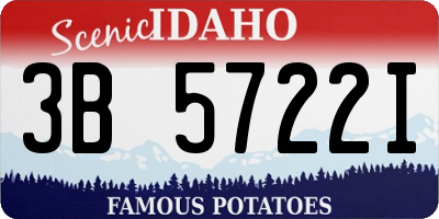 ID license plate 3B5722I