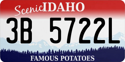 ID license plate 3B5722L