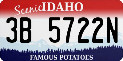 ID license plate 3B5722N