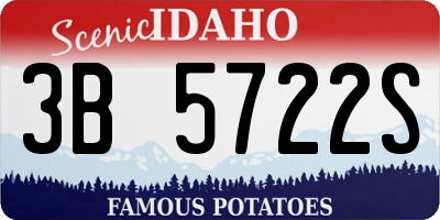 ID license plate 3B5722S