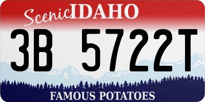 ID license plate 3B5722T