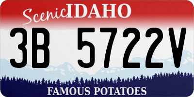 ID license plate 3B5722V